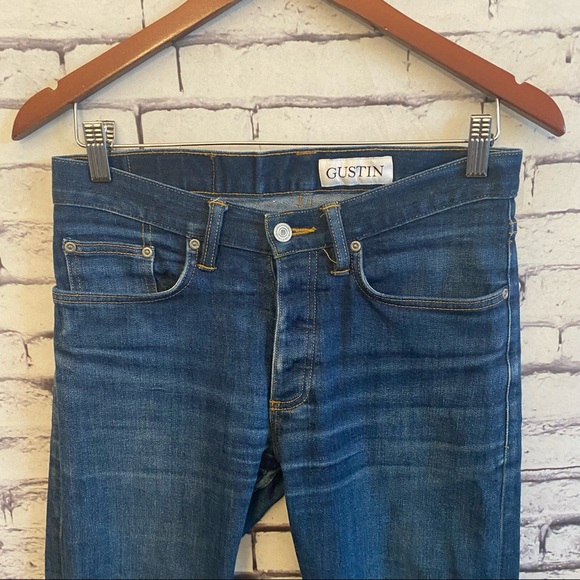 Gustin Slim Raw Selvedge Button Fly Jeans SZ 30 - Picture 3 of 5